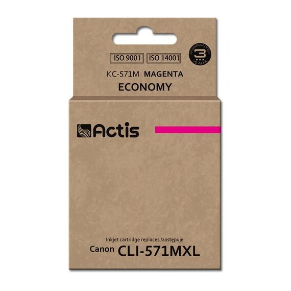 Ink cartridge ACTIS KC-571M (replacement Canon CLI-571M; Standard; 12 ml; Magenta) - Compatible Inks - Inks - Techbox