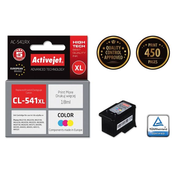 Activejet AC-541RX Ink (replacement for Canon CL-541XL; Premium; 18 ml; color) | Techbox