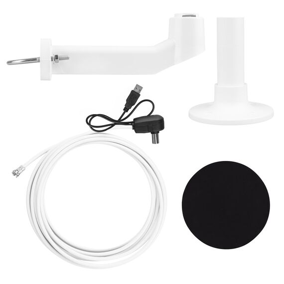 Maclean DVB-T/T2 HEVC omni-directional antenna, active, camper, central cable mount, MCTV-104 | Techbox