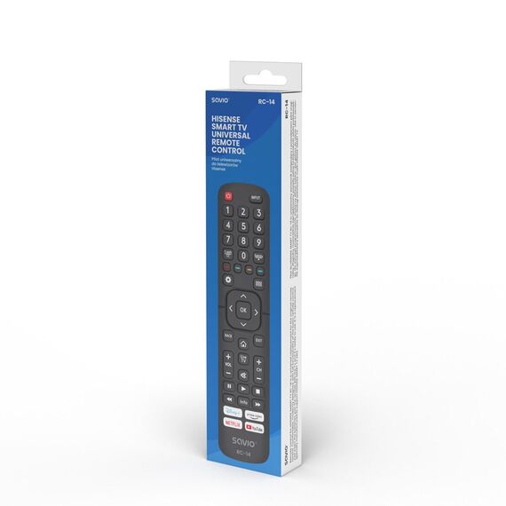 SAVIO RC-14 Universal remote control/replacement for HISENSE, SMART TV | Techbox