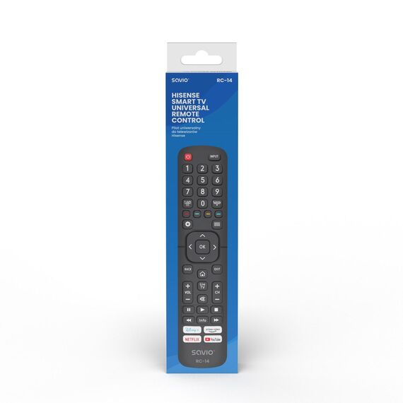 SAVIO RC-14 Universal remote control/replacement for HISENSE, SMART TV | Techbox