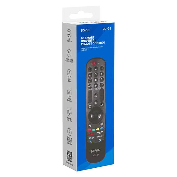 SAVIO RC-24 Universal/Replacement Remote for LG TV – SMART TV | Techbox