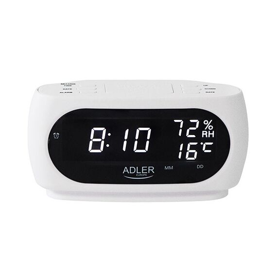 Adler AD 1186W alarm clock Digital alarm clock Black, White | Techbox