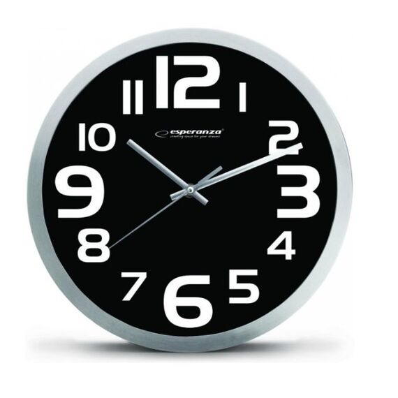 Esperanza EHC013K Wall Clock - Zurich - Black Quartz clock Oval Black, White | Techbox