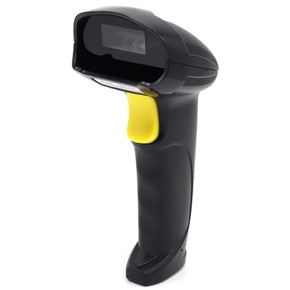 Qoltec 50853 Laser barcode scanner 1D | 2D | Black - POS & Barcode Scanners - Peripherals - Techbox