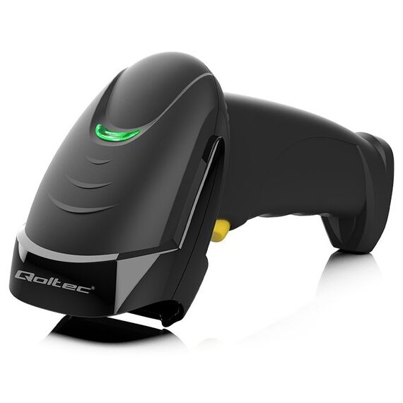Qoltec 50853 Laser barcode scanner 1D | 2D | Black - POS & Barcode Scanners - Peripherals - Techbox
