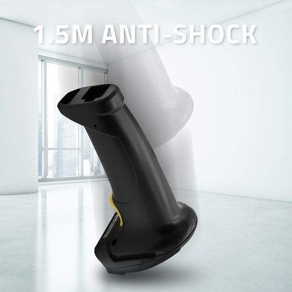 Qoltec 50853 Laser barcode scanner 1D | 2D | Black - POS & Barcode Scanners - Peripherals - Techbox