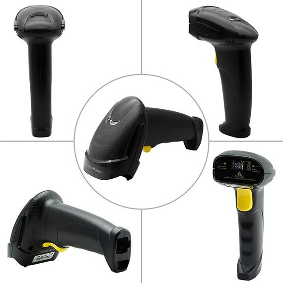 Qoltec 50853 Laser barcode scanner 1D | 2D | Black - POS & Barcode Scanners - Peripherals - Techbox