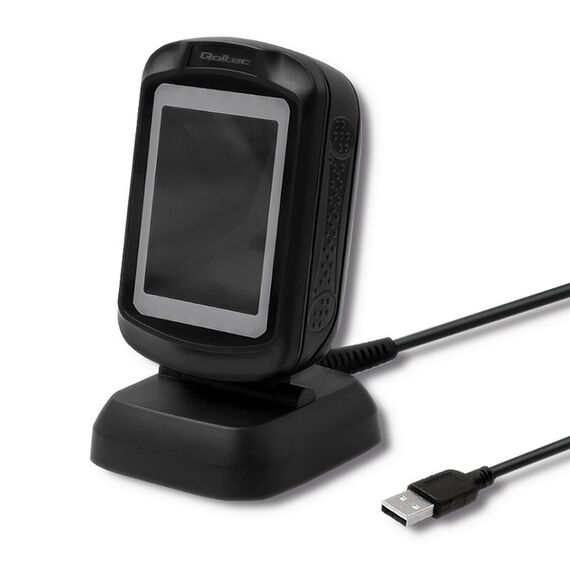Qoltec 50864 Desktop QR & Barcode Scanner | USB | Techbox