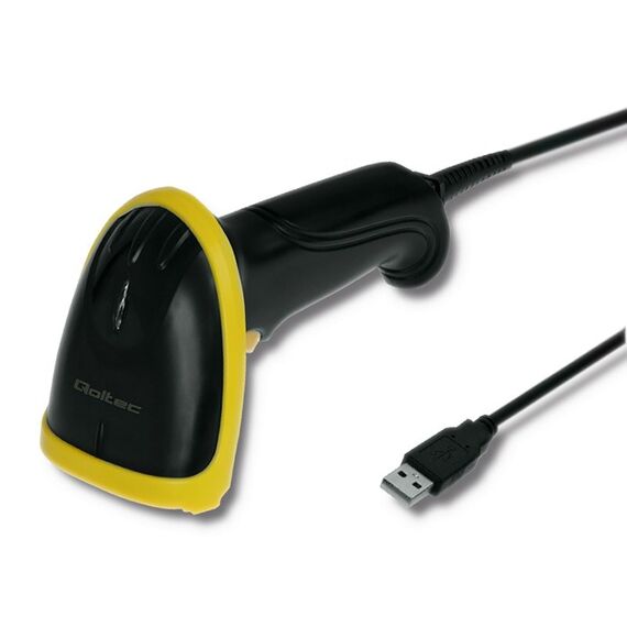 Qoltec 50867 Laser reader 1D | 2D | USB | Black - POS & Barcode Scanners - Peripherals - Techbox