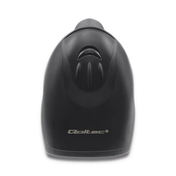 Qoltec 50868 Wireless Laser Scanner 1D | 2D | Black - POS & Barcode Scanners - Peripherals - Techbox