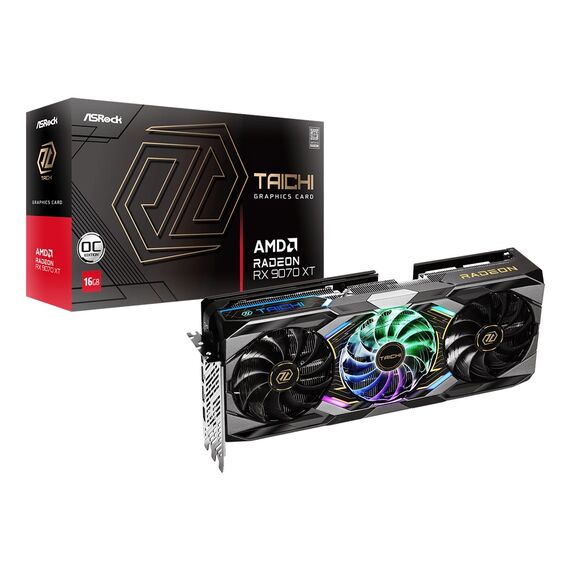 Asrock Taichi Radeon RX 9070 XT OC AMD 16 GB GDDR6 graphics card - Graphic Cards - Laptops & PC Builds - Techbox