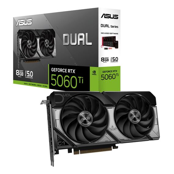 ASUS Dual -RTX5060TI-8G NVIDIA GeForce RTX 5060 Ti 8 GB GDDR7 - Graphic Cards - Laptops & PC Builds - Techbox