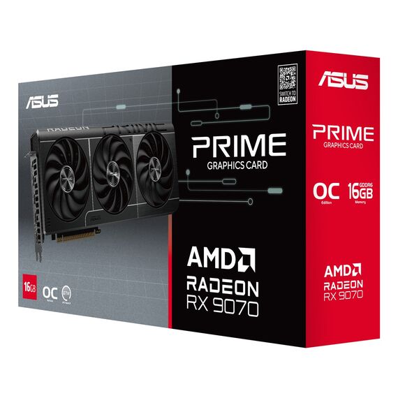 ASUS Prime -RX9070-O16G-EVO AMD Radeon RX 9070 16 GB GDDR6 | Techbox