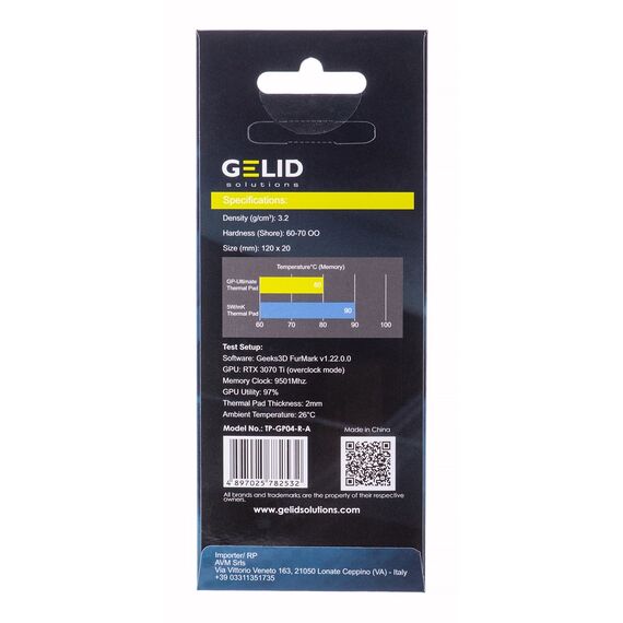Termopady Gelid Ultimate 120x20x0.5mm TP-GP04-R-A - CPU Coolers & Pastes - CPU & Cooling - Techbox