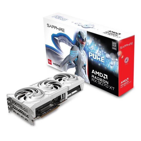 Sapphire PURE Radeon RX 9070 XT AMD 16 GB GDDR6 - Graphic Cards - Laptops & PC Builds - Techbox