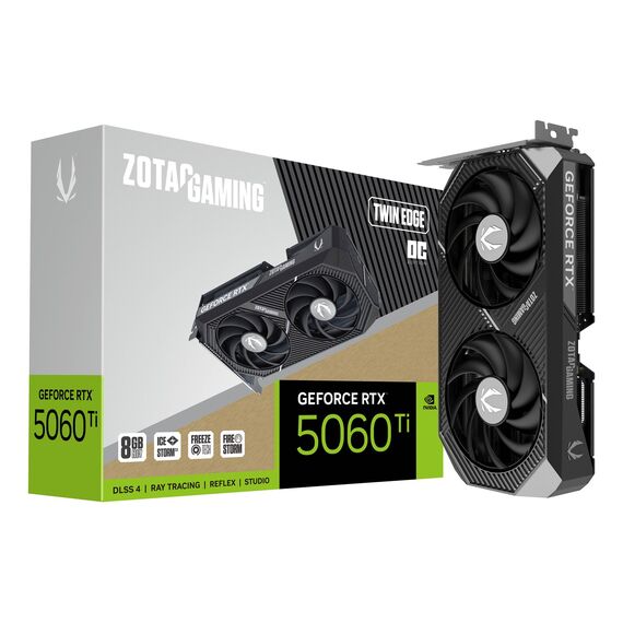 Zotac GAMING GeForce RTX 5060 Ti Twin Edge OC NVIDIA 8 GB GDDR7 - Graphic Cards - Laptops & PC Builds - Techbox