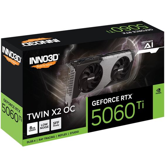 INNO3D GeForce RTX 5060 Ti TWIN X2 OC NVIDIA 8 GB GDDR7 - Graphic Cards - Laptops & PC Builds - Techbox