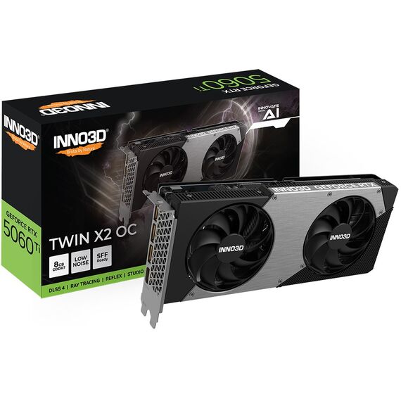 INNO3D GeForce RTX 5060 Ti TWIN X2 OC NVIDIA 8 GB GDDR7 - Graphic Cards - Laptops & PC Builds - Techbox