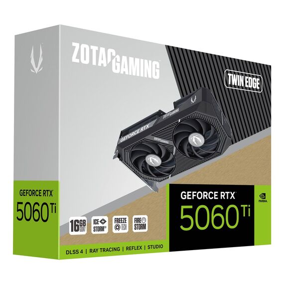 Zotac GAMING GeForce RTX 5060 Ti Twin Edge NVIDIA 16 GB GDDR7 - Graphic Cards - Laptops & PC Builds - Techbox