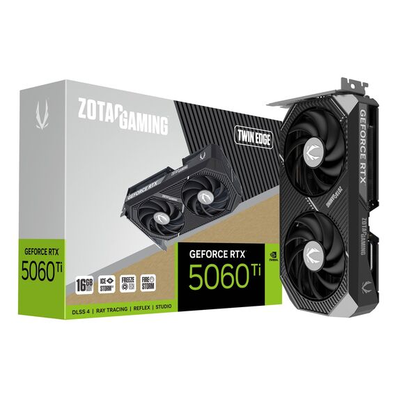 Zotac GAMING GeForce RTX 5060 Ti Twin Edge NVIDIA 16 GB GDDR7 - Graphic Cards - Laptops & PC Builds - Techbox