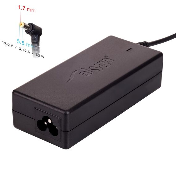 Akyga AK-ND-06 power adapter/inverter Indoor 65 W Black | Techbox