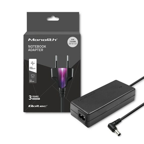 Qoltec 50073.65W power adapter/inverter Indoor Black | Techbox