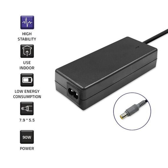 Qoltec 50093 power adapter/inverter 90 W Black | Techbox