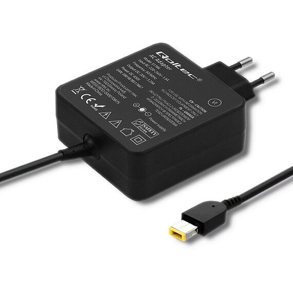 Qoltec 51766 Power adapter for Lenovo 65W | 20V |3.25A | Slim tip+pin | Techbox
