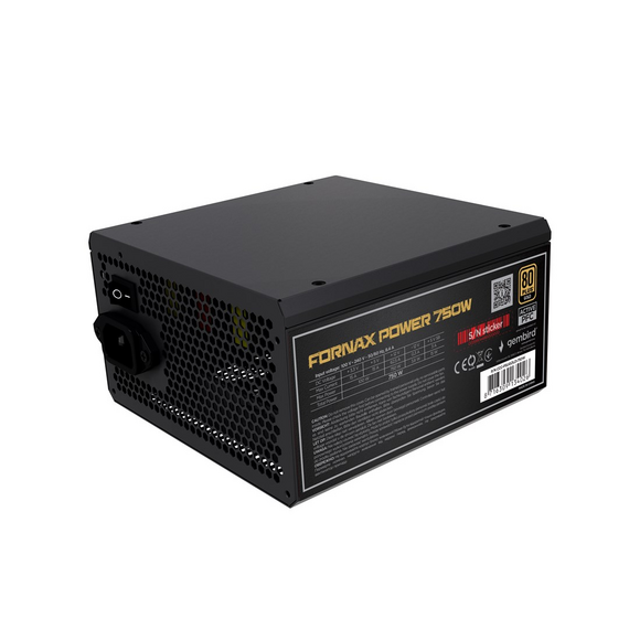 Gembird CCC-PSUBRONZE-750W Power supply unit Fornax Power 750W active PFC 12cm fan 80+Bronze color box | Techbox