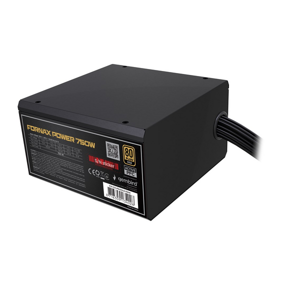 Gembird CCC-PSUBRONZE-750W Power supply unit Fornax Power 750W active PFC 12cm fan 80+Bronze color box | Techbox