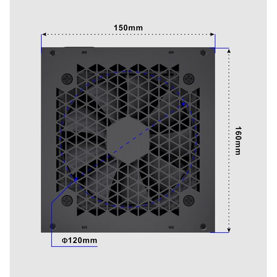Gembird CCC-PSUGOLD-1000W Power supply unit Fornax Power 1000W active PFC 12cm fan 80+Gold | Techbox