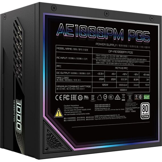 Power Supply Gigabyte Aorus Elite Platinum ATX 3.1 1000W - PSU - Laptops & PC Builds - Techbox
