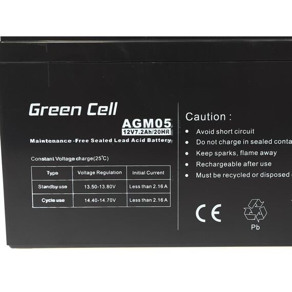 Green Cell AGM05 UPS battery Sealed Lead Acid (VRLA) 12 V 7.2 Ah | Techbox
