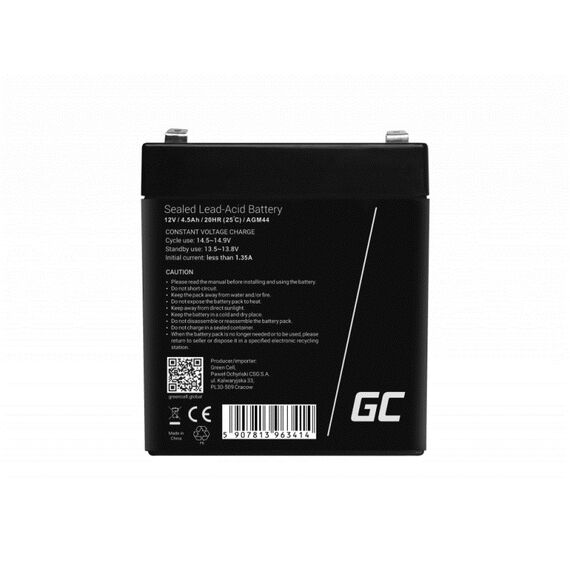 Green Cell AGM44 UPS battery Sealed Lead Acid (VRLA) 12 V 4.5 Ah | Techbox