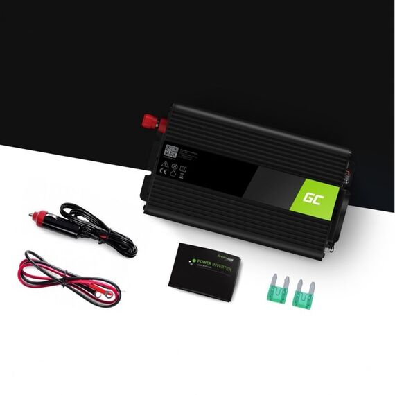 Green Cell INV16 power adapter/inverter Auto 500 W Black | Techbox