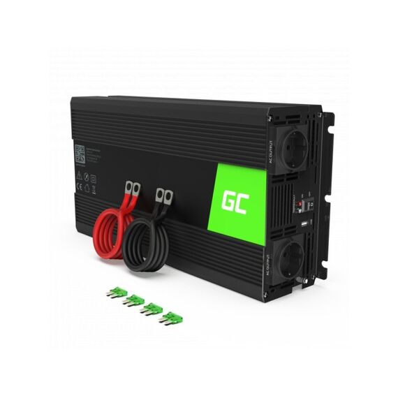 Green Cell INV21 power adapter/inverter Auto 6000 W Black | Techbox