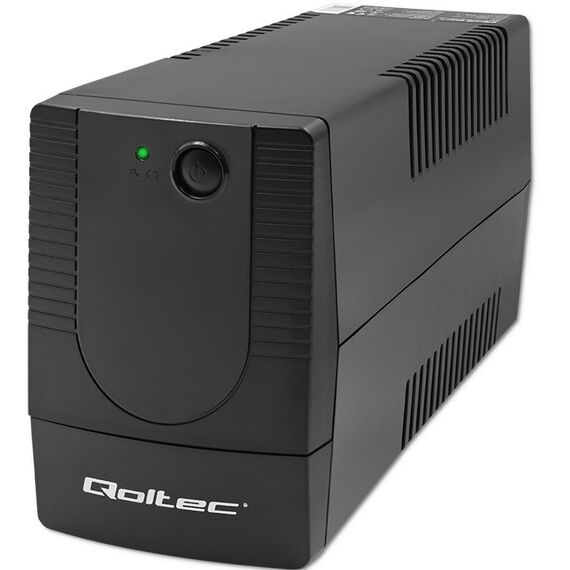 Qoltec 53773 Uninterruptible power supply Line Interactive | Monolith | 850VA | 480W - UPS & Surge Protectors - Surge Protection - Techbox