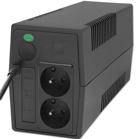 Qoltec 53773 Uninterruptible power supply Line Interactive | Monolith | 850VA | 480W - UPS & Surge Protectors - Surge Protection - Techbox