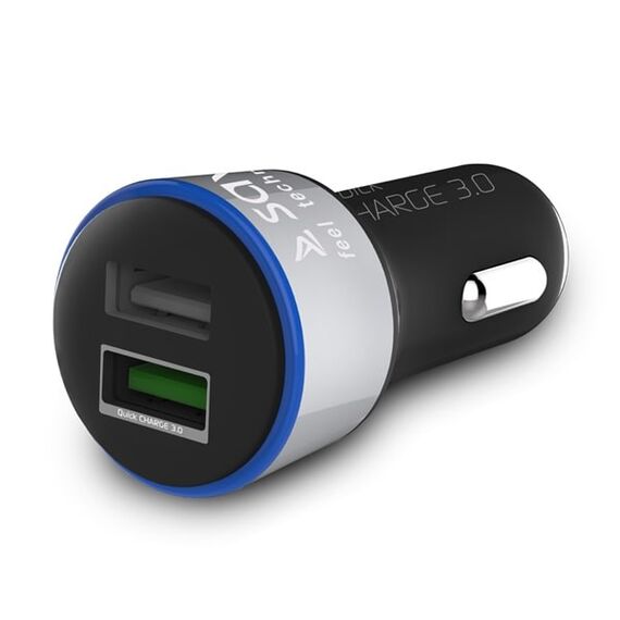 Savio Car Quick Charge charger Savio SA-06/B 3.0A, 2xUSB | Techbox