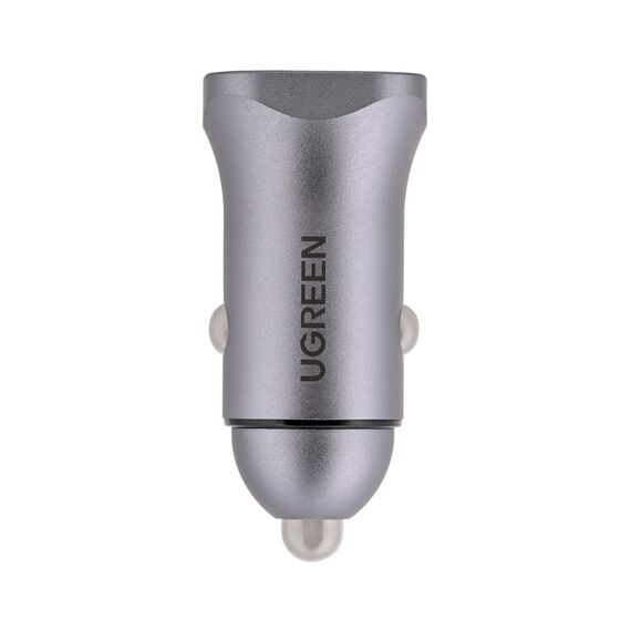 Ugreen USB Type-C / USB 24W Power Delivery Quick Charge car charger, grey (30780) - Car Chargers - Smartphone Chargers - Techbox