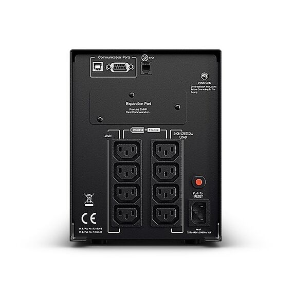 CyberPower PR1000ELCD uninterruptible power supply (UPS) Line-Interactive 1 kVA 900 W 8 AC outlet(s) | Techbox