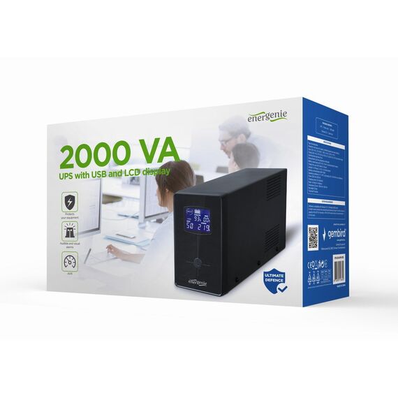 Gembird EG-UPS-035 uninterruptible power supply (UPS) Line-Interactive 2 kVA 1200 W 5 AC outlet(s) | Techbox