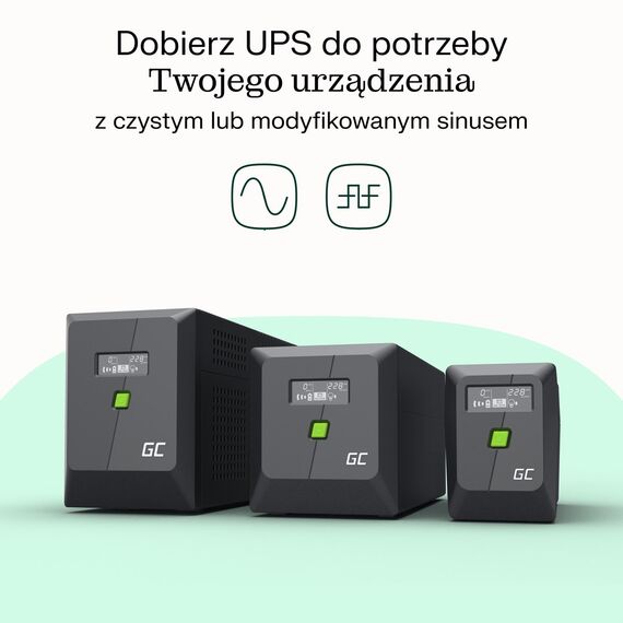 Green Cell uninterruptible power supply (UPS) Line-Interactive 1 kVA 600 W 4 AC outlet(s) | Techbox