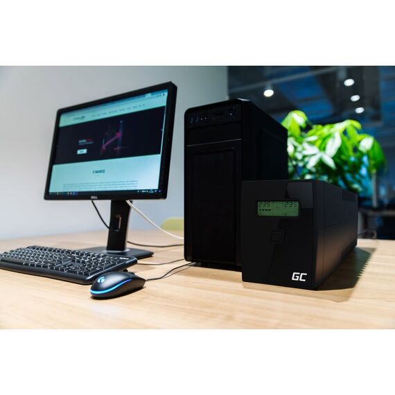 Green Cell UPS08 uninterruptible power supply (UPS) Line-Interactive 1000 VA 700 W 4 AC outlet(s) - UPS & Surge Protectors - Surge Protection - Techbox