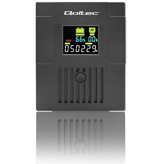 Qoltec 53770 uninterruptible power supply (UPS) Line-Interactive 1.5 kVA 900 W 2 AC outlet(s) - UPS & Surge Protectors - Surge Protection - Techbox