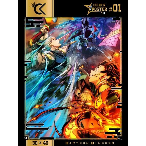 DEMON SLAYER - Season 2 - Golden Poster 30x40cm |  Techbox
