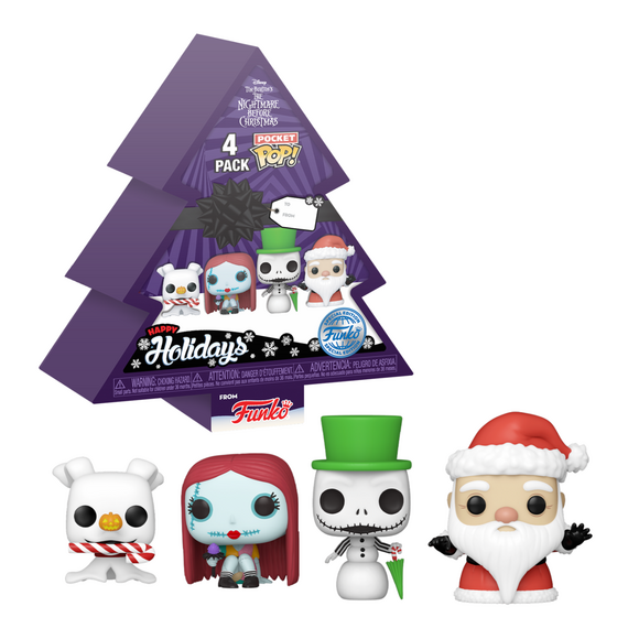 NBX - Pocket Pop Keychains 4 Pack- Tree Holiday |  Techbox