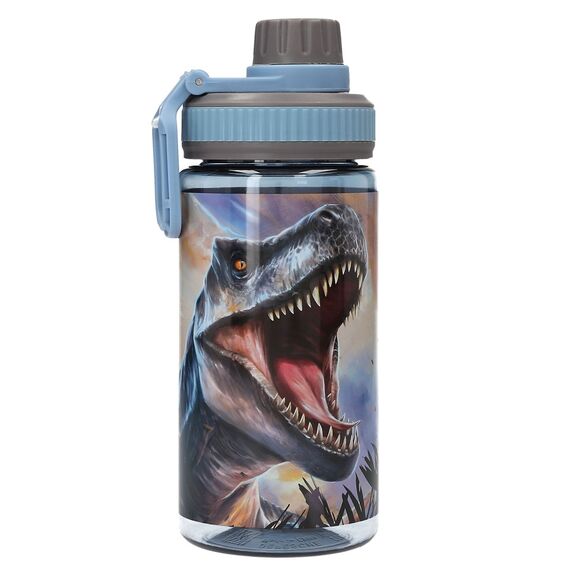 Dino World - Drinking Bottle - Grey-Blue - 500 ml / Toys