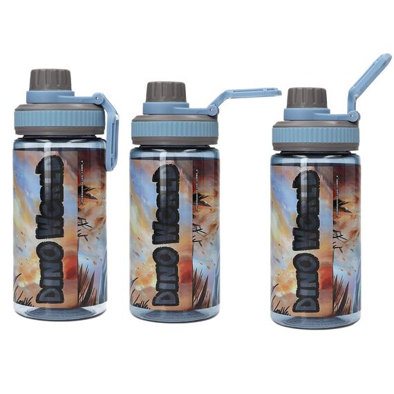 Dino World - Drinking Bottle - Grey-Blue - 500 ml / Toys